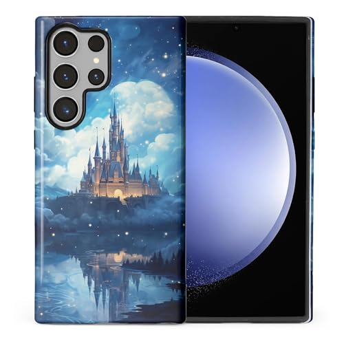 CARLOCA Case for Samsung Galaxy S23 Ultra,Blue Castle Design- Hybrid Dual Protection Soft TPU + Hard PC, Shockproof & Anti-Scratch Cover Men Women Stylish Protective Phone Case - color: Blue Castle, size: Galaxy S23 Ultra