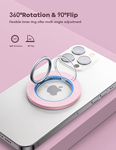 Lamicall Magnetic Phone Grip for MagSafe Accessories, Strong Magnet Ring - color: Pastel Pink