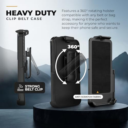 MOTIVE Heavy Duty Case for Samsung Galaxy s25 Ultra, Belt Clip | 6.9" | Bunker Series, Military Grade Multi-Layer Protection, PC/TPU Build, Sealed Port Cover, Compatible with MagSafe Qi2 Charging - size: s25 Ultra