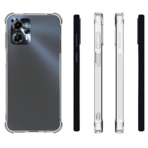 USTIYA Case for Motorola G23 4G / Moto G13 Clear TPU Four Corners Protective Cover Transparent Soft