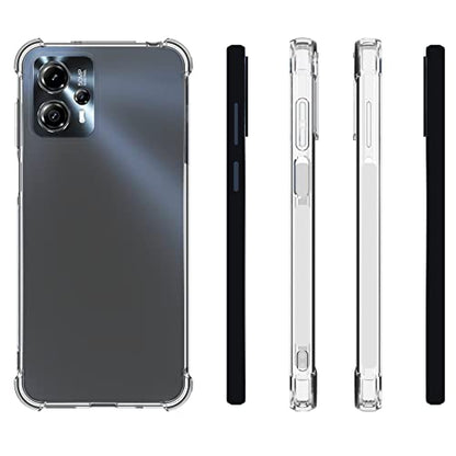 USTIYA Case for Motorola G23 4G / Moto G13 Clear TPU Four Corners Protective Cover Transparent Soft