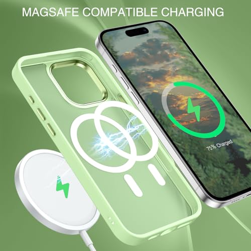 BENTOBEN Magnetic for iPhone 16 Pro Max Case,(Compatible with MagSafe) (Military Grade Drop Protection) Slim Translucent Matte Shockproof with Anti-Fingerprint Phone Case 6.9",Matcha Green - color: Matcha Green