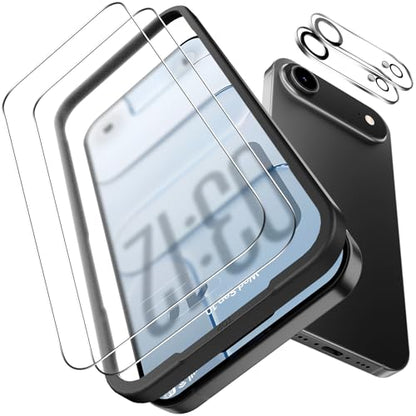 OMOTON 2+2 Pack Matte Screen Protector for iPhone Air, Matte Layer Film with Camera Lens Protector, Easy Installation Tool, Anti-glare, Smooth Touch， Feel as Silk - size: iPhone Air