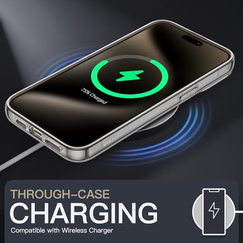 JETech Case for iPhone 15 Pro 6.1-Inch, Non-Yellowing Shockproof Phone Bumper Cover, Anti-Scratch Clear Back (Natural Titanium) - color: Natural Titanium, size: iPhone 15 Pro