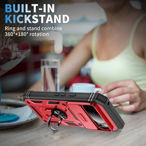 PASNEW Phone Case for Pixel 10 Pro XL,6.8",Red - color: Red, size: Pixel 10 Pro XL (inch)