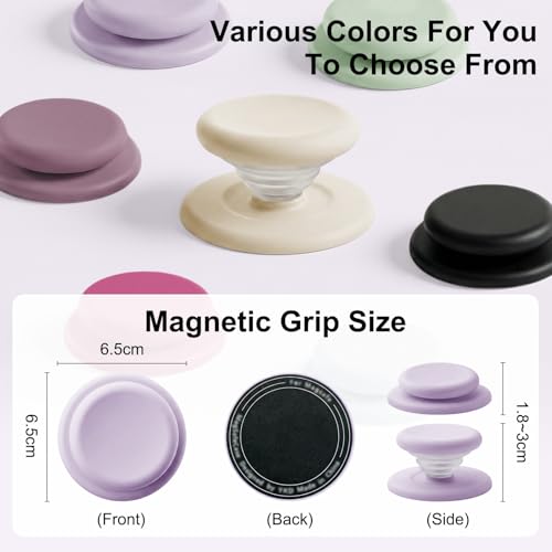 MOROCK Grip for Kindle with Kickstand and Magnetic Stand, Soft Silicone Magnetic Finger Grip for Kindle, iPhone and Smartphone, Cute Magnetic eReaders Holder, Light Purple - color: Light Purple