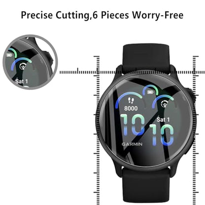 4-Pack for Garmin Vivoactive 6 / Vivoactive 5 Screen Protector 42mm, Soft Flexible TPU Ultra-Thin Self-Healing Bubble-Free Protective Film for Garmin Vivoactive 6, HD Clear Case-Friendly - size: Garmin Vivoactive 6