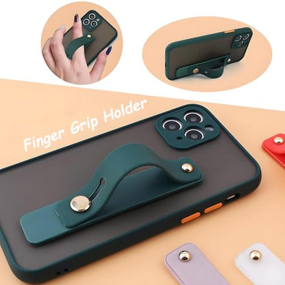 Strap Case for iPhone 15 with Stand, HD Clear | Wrist Strap Kickstand, Adjustable Finger Hand Grip Loop, Slim Transparent Anti-Scratch Back, Soft Bumper Phone Cover - color: HD Clear, size: iPhone 15