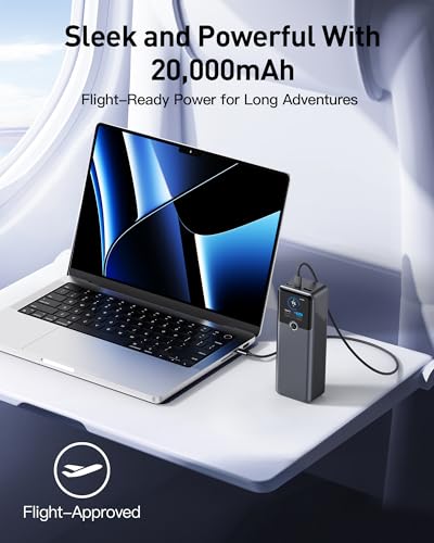 SIXTHGU Laptop Power Bank, 20,000mAh Travel Essential, 200W Fast Charging