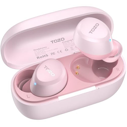 TOZO A1 Wireless Earbuds Bluetooth 5.3 Light Weight in Ear Headphones - color: Rose Gold