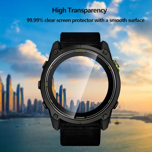 5 Pack Tempered Glass for Garmin Enduro 4 Screen Protector,9H Hardness,Ultra Resistant,Anti-Fingerprints,No Bubbles,HD-Clear,Full Coverage Watch Film for Garmin Enduro 4 [Easy Install] - color: Garmin Enduro 4