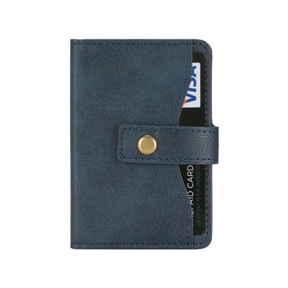Ultra-Thin Magnetic Wallet and Card Holder (Blue) | Compatible with All Magnetic Protective Case,Premium PU leather, stand function, 6 card slots; Fits iPhone17/16/15/14series - color: Blue