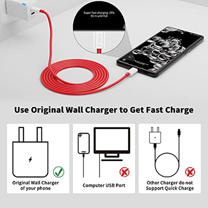 USB-C to USB-C Cable for OnePlus 10T, Type C Cable 6.6 ft, 2-Packs