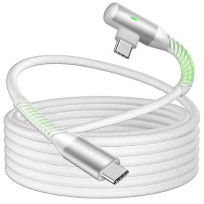 USB C Cable 16FT 240W Right Angle C to C Fast Charging Cable,White - color: White, size: 16 Feet