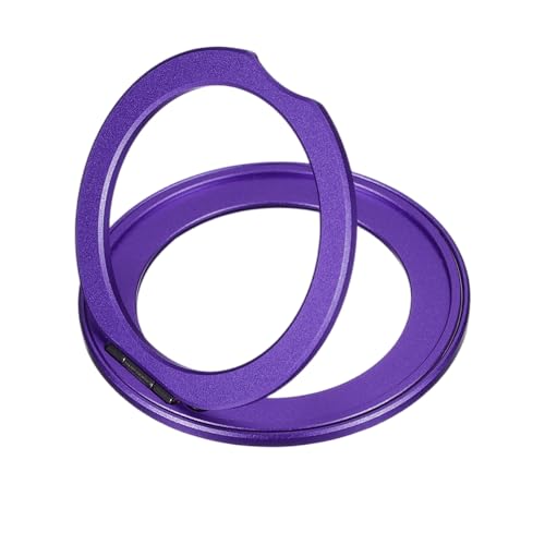 PATIKIL Phone Ring Holder, Metal 360 Rotation Magnetic Phone Grip Holder Stand with Adhesive Backing Smartphone Finger Grip Kickstand for Tablet Case Car Mount Accessory, Purple - color: Purple