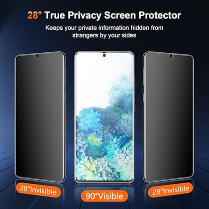 [2 Pack] Anti Glare Matte Privacy TPU Screen Protector for Samsung Galaxy S20 Plus (Not Glass), Fingerprint Sensor Compatible, Full Adhesive Flexible Film, Easy Installation - size: Galaxy S20 Plus