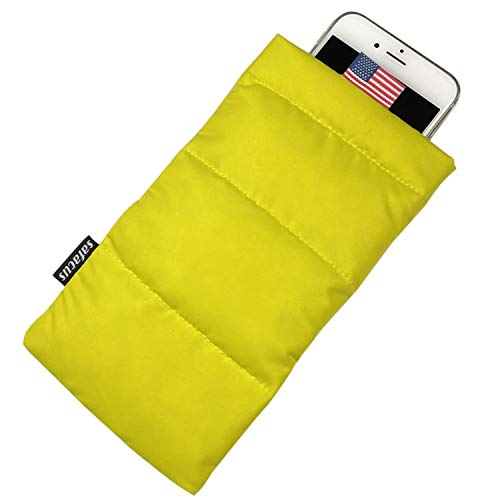 Thermal Phone Case Prevent OVERHEATING in The Sun, Cellphone Pouch for Camping Prevents Freezing, Extends Battery Life, Outdoor Warm Cover Bags for iPhone,Samsung Galaxy Yellow - color: Yellow