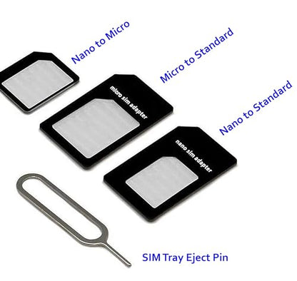 New Nano and Micro Sim Adapter with Eject Pin Needle - 10 Pack