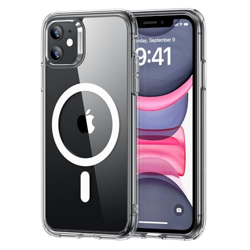 ESR for iPhone 11 Case for MagSafe, Anti-Yellowing, Clear | Ultra Slim, 3X Military-Grade Drop Protection, Magnetic Phone Case, Impact Absorbing, Resists Scratches - color: Clear, size: iPhone 11 6.1 inch