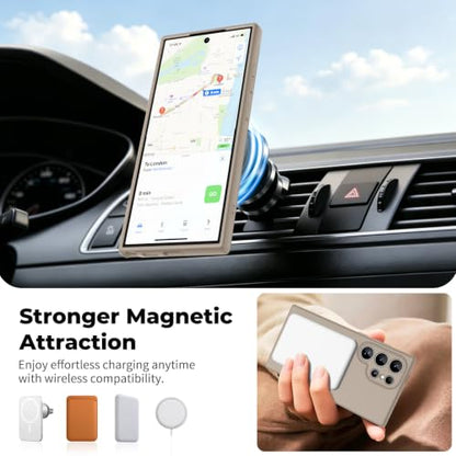 zapica Magnetic for Samsung Galaxy S24 Ultra Case, Desert Gold - color: Desert Gold, size: Samsung Galaxy S24 Ultra 6.8''