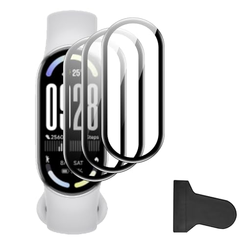Compatible for Xiaomi Band 10 screen protector, Anti-Scratch 3D Full Screen Coverage flim, Case Friendly, HD Ultra, 3 PACK - size: Xiaomi Band 10