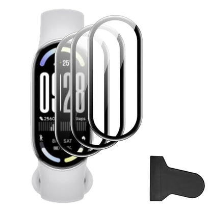 Compatible for Xiaomi Band 10 screen protector, Anti-Scratch 3D Full Screen Coverage flim, Case Friendly, HD Ultra, 3 PACK - size: Xiaomi Band 10