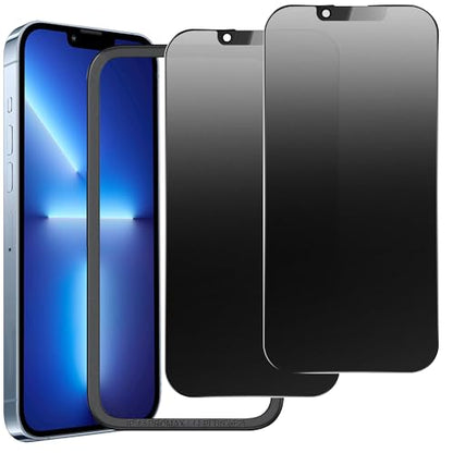 2 Pack Matte Privacy Screen Protector for iPhone 13 Pro Max/14 Plus 6.7",Anti-Glare Anti-Fingerprint,No Dazzling Anti-Spy,Smooth Responsive Touch Glass Film,Installation Frame - size: for iPhone 13 Pro Max / 14 Plus
