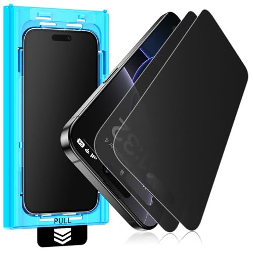 Mothca 2 Pack Matte Privacy Screen Protector for iPhone 14 Pro Max 6.7-inch [Auto Fit Box Dust-Free] Anti Spy Anti-Glare Anti-Fingerprint Full Coverage Tempered Glass, Smooth as Silk, Case Friendly - size: iPhone 14 Pro Max-6.7 Inch