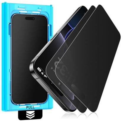 Mothca 2 Pack Matte Privacy Screen Protector for iPhone 14 Pro Max 6.7-inch [Auto Fit Box Dust-Free] Anti Spy Anti-Glare Anti-Fingerprint Full Coverage Tempered Glass, Smooth as Silk, Case Friendly - size: iPhone 14 Pro Max-6.7 Inch