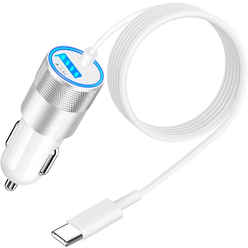 Apple MFi Certified iPhone Car Charger Fast Charging 4.8A USB-C Car Charger - color: Onyx Black