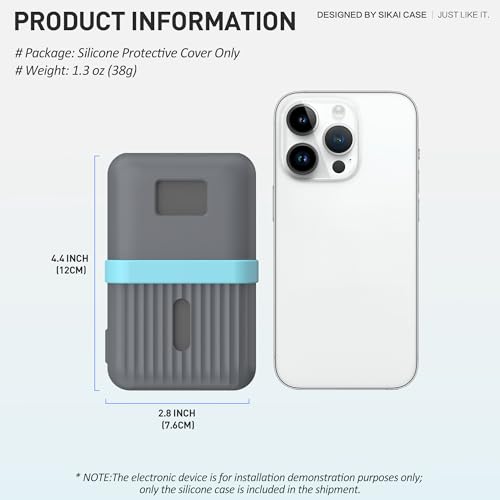 Silicone Case for Anker Zolo Power Bank (10,000mAh 30W) A1680/A1688 Protective Cover with Lanyard Slot, Drop-Proof Dust-Proof Precise Cutouts for Daily Use & Travel (Gray) - color: Gray