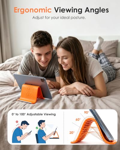 Airplane Phone Holder, Flexible Silicone Aluminum Phone Holder - color: Orange