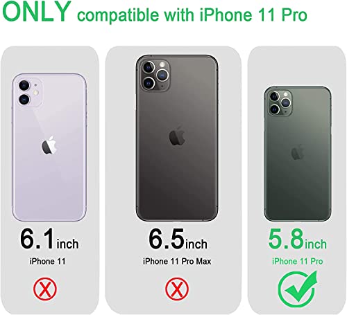 JJGoo Compatiable with iPhone 11 Pro Case Clear, Transparent Shockproof Phone Case for iPhone 11 Pro, Slim Anti-Scratch Hard PC Back Protective Cover Bumper - size: for iPhone 11 Pro