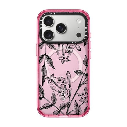 CASETiFY for iPhone 17 Pro Case - Impact Compatible with MagSafe | 8.2 ft. 4x Military Grade Drop Protection | Botanical Jasmine | Pink - color: Botanical Jasmine, size: Iphone 17 Pro (6.3")