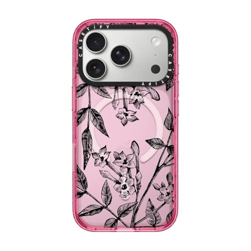 CASETiFY for iPhone 17 Pro Case - Impact Compatible with MagSafe | 8.2 ft. 4x Military Grade Drop Protection | Botanical Jasmine | Pink - color: Botanical Jasmine, size: Iphone 17 Pro (6.3")