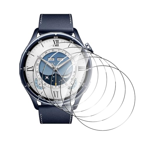 5 Pack Tempered Glass for Xiaomi Watch S5 1.43 inch Screen Protector,9H Hardness,Ultra Resistant,Anti-Fingerprints,No Bubbles,HD-Clear,Full Coverage Watch Film for Xiaomi Watch S5 - color: Xiaomi Watch S5