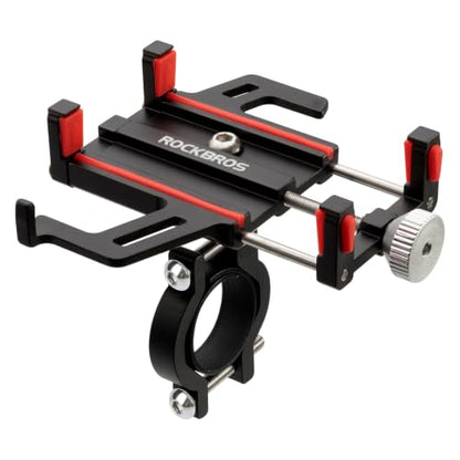 ROCKBROS Aluminum Bike Phone Mount for 4.7-7.1" Phones Handlebar Mount - style: Handlebar Mount(Black Red)