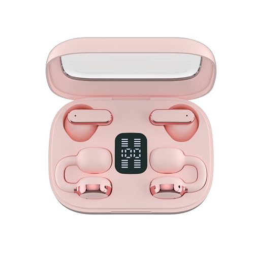 RCA EarSwitch Pro 4-in-1 Duo TWS Wireless Earbuds, Bluetooth 5.4 Open-Ear & in-Ear Dual Buds with LED Charging Case, Touch Control, Built-in Mic, 6H Playtime for Sport & Office (Pink) - color: Pink
