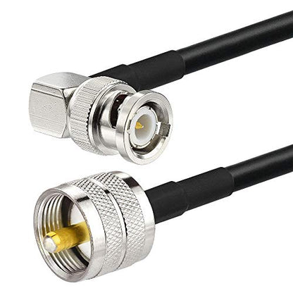 Superbat PL259 to BNC Cable 12inch UHF Male to BNC Male RG58 Coax Cable - size: 12inch, style: bnc to pl259