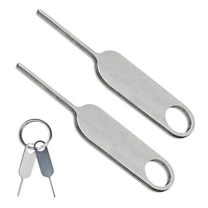 2 Pcs Universal SIM Card Removal Tool Tray Ejector Pin, inclued Key Ring