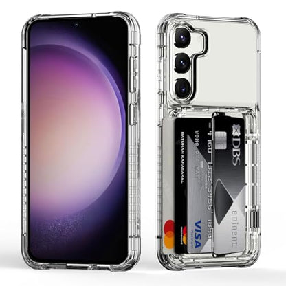 ACANDYA for Samsung Galaxy S23 Plus Case Wallet Galaxy S23+ Case Clear with Card Holder ID Card Slot Heavy Duty Protection Shockproof Anti-Scratch Cover for Women Men for Galaxy S23 Plus Transparent - size: Galaxy S23+ S23 Plus 6.6 inch