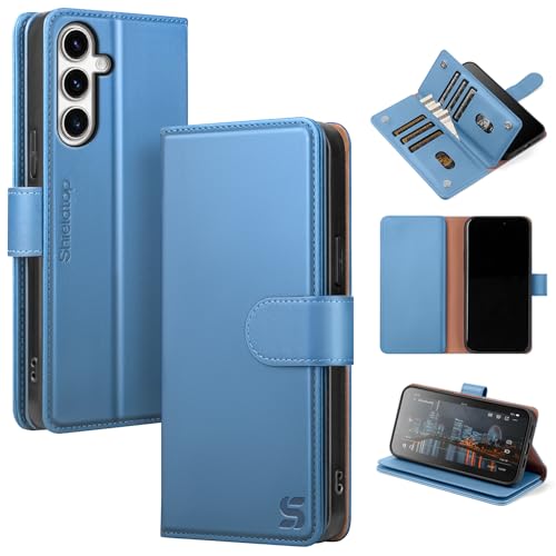 Shieldtop Compatible with Samsung Galaxy S23 5G Wallet Case with Card Holder,Women Men RFID Blocking PU Leather Flip TPU Protective Cover Credit Card Slots,Phone Case for Galaxy S23 6.1",Light Blue - color: Light Blue, size: Galaxy S23 - 6.1"