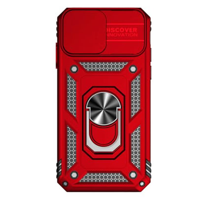 SunStory Compatible with iPhone SE 2022/2020/3rd/2rd / 6/7/8 Case with HD Screen Protector & Slide Camera Cover & Kickstand, [Military-Grade] Phone Case for iPhone SE 2020/2022/6/7/8 (Red) - color: Red