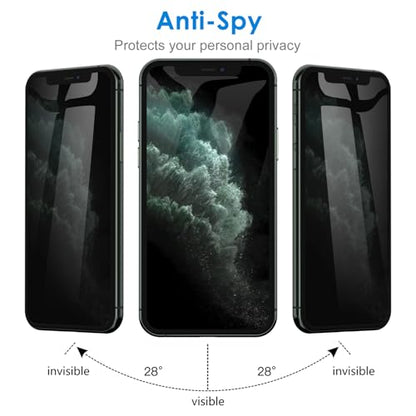 JETech Privacy Screen Protector for iPhone 11 Pro Max, 2+2 Pack - size: iPhone 11 Pro Max