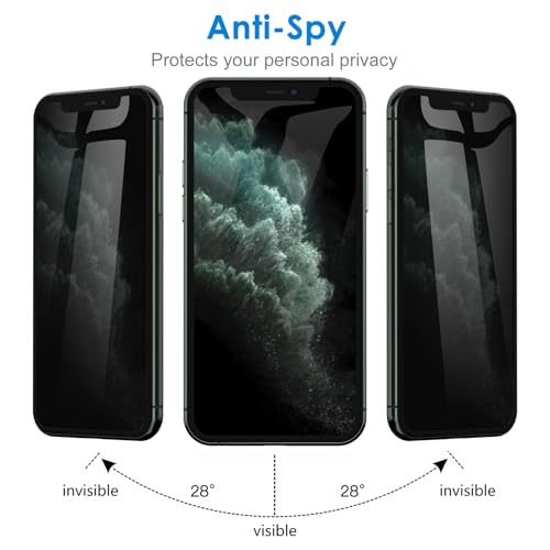JETech Privacy Screen Protector for iPhone 11 Pro Max, 2+2 Pack - size: iPhone 11 Pro Max