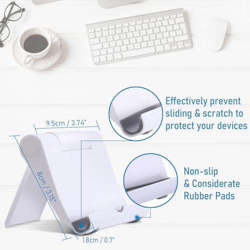 Wenqik 36 Pcs Cell Phone Stands Foldable Tablet, White - color: White
