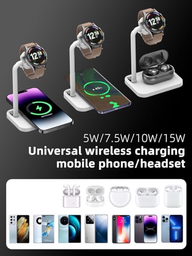2 in 1 Universal Wireless Charging Dock - color: White Universal Watch Bracket+Wireless charging