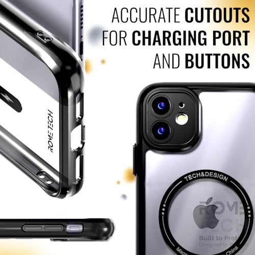 Rome Tech Clear Case Compatible with MagSafe for iPhone 11 6.1" (2019) - Slim and Rugged Fit Thin Shockproof Case Compatible with Magsafe Devices - Clarity - style: iPhone 11