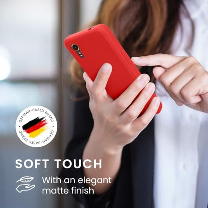 kwmobile Case Compatible with Samsung Galaxy Xcover7 Case - Soft Slim Protective TPU Silicone Cover - Classic Red - color: Classic Red