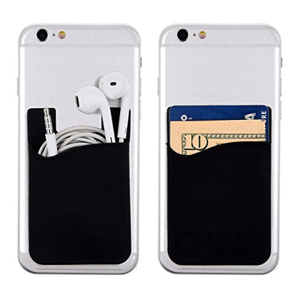 Agentwhiteusa Cell Phone Stick on Wallet (for Credit Card, Business Card & Id) compatible with iPhone, Android & Most Smartphones - color: BLACK